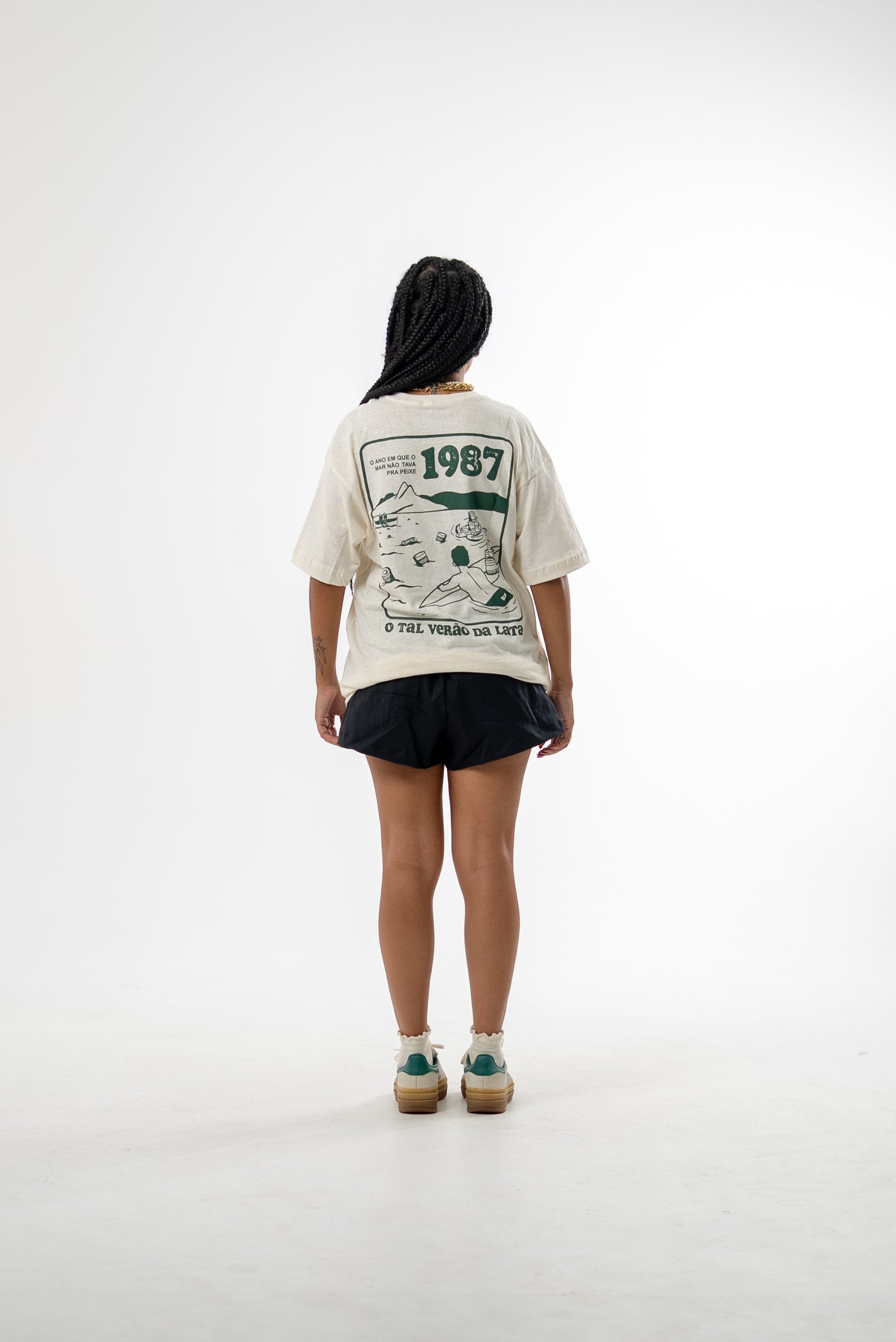 Camiseta Cânhamo OffWhite "O Tal Verão da Lata"