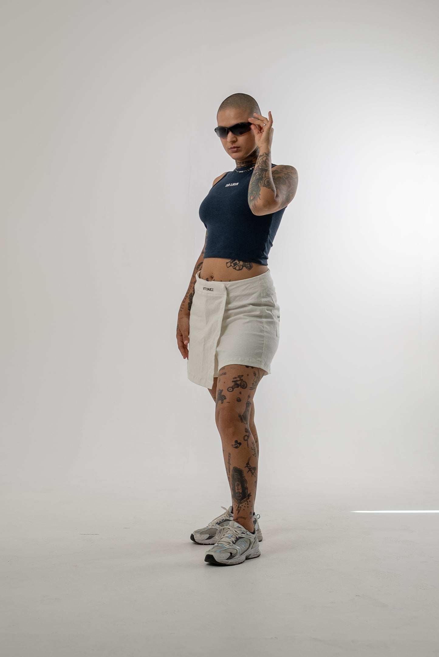 Cropped Regata Cânhamo - Azul