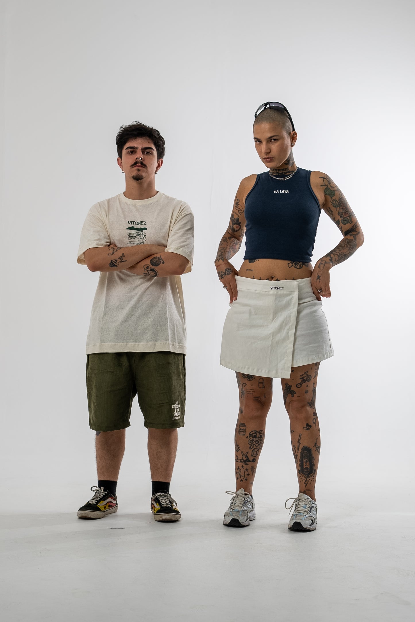 Cropped Regata Cânhamo - Azul