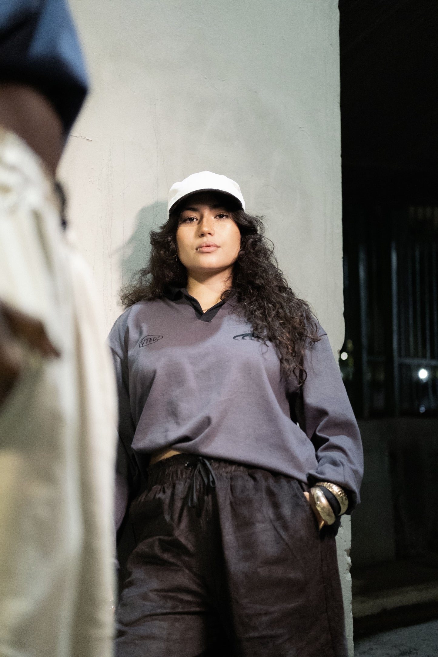 Polo Manga Longa Cinza com Preto - Ariranha