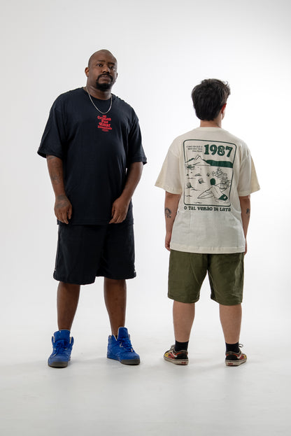 Camiseta Cânhamo OffWhite "O Tal Verão da Lata"