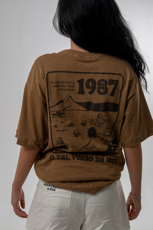 Camiseta Cânhamo Cáqui "O Tal Verão da Lata"