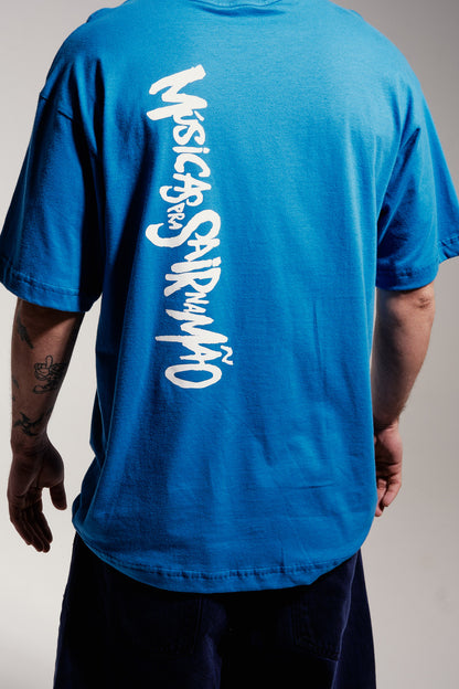 Camiseta Algodão - Boxe Logo - Azul