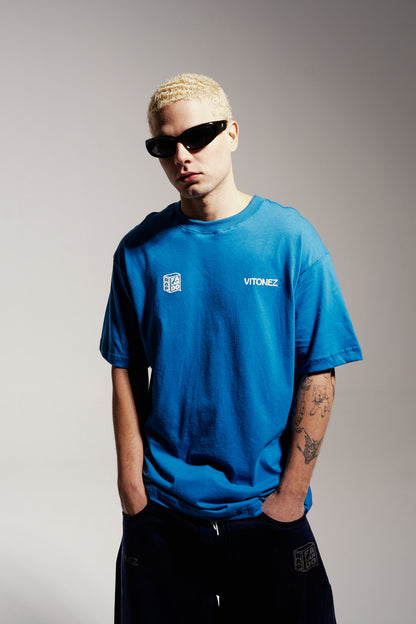 Camiseta Algodão - Boxe Logo - Azul