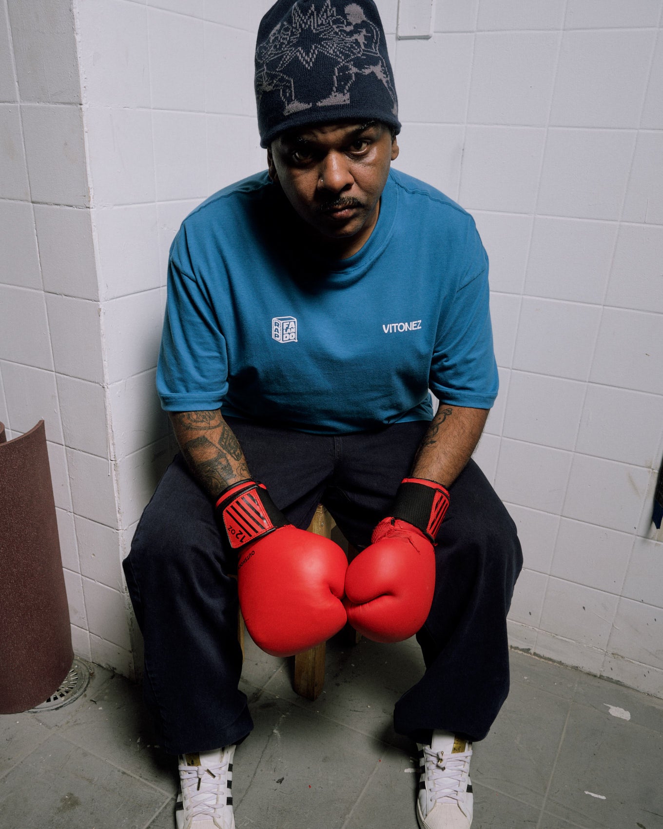 Camiseta Algodão - Boxe Logo - Azul