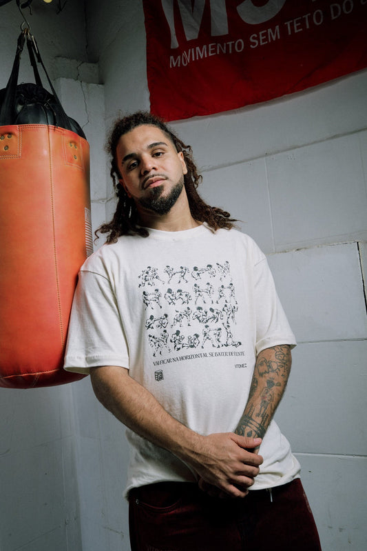 Camiseta Cânhamo - Vai Ficar Na Horizontal - Off White