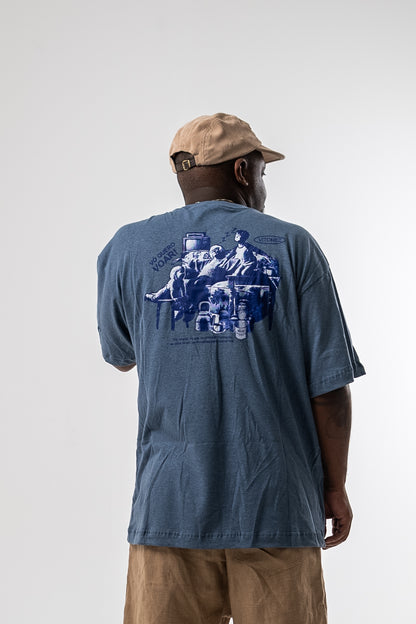 Camiseta Cânhamo Azul "Nada como Casa de Vó"