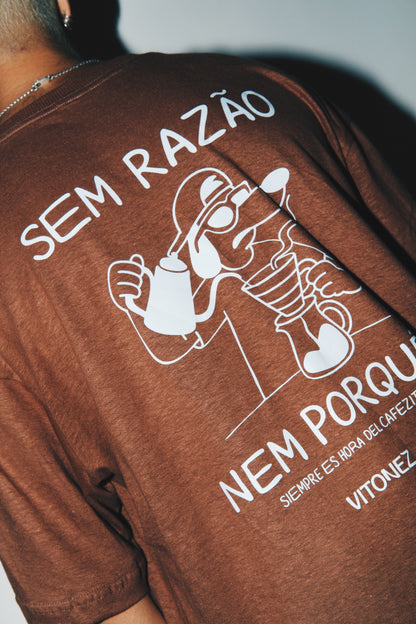 Camiseta Cânhamo - Sem Razão Nem Porquê - Marrom
