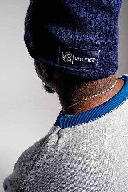 Gorro - 5 Min Sem Perder Amizade - Azul com Cinza