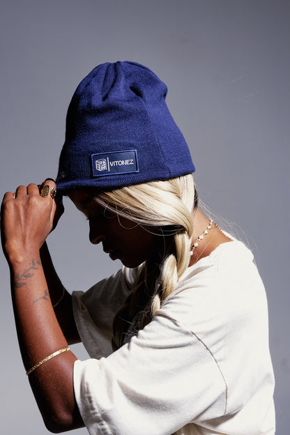 Gorro - 5 Min Sem Perder Amizade - Azul com Cinza