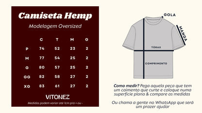 Camiseta Cânhamo Azul "Nada como Casa de Vó"