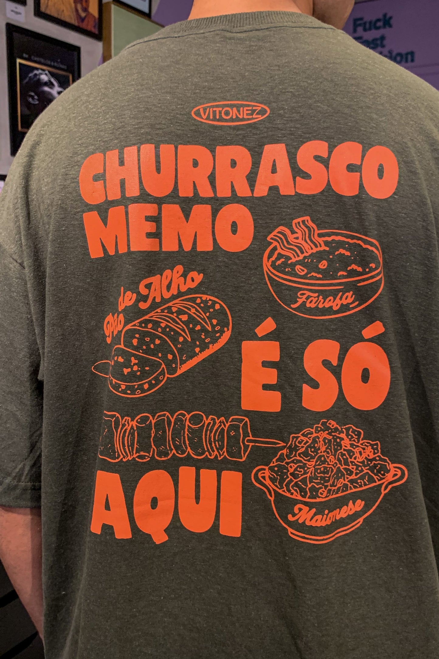 Camiseta Cânhamo - Churras Memo - Verde