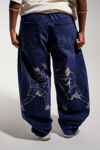 Baggy Jeans Porradaria - Azul Marinho