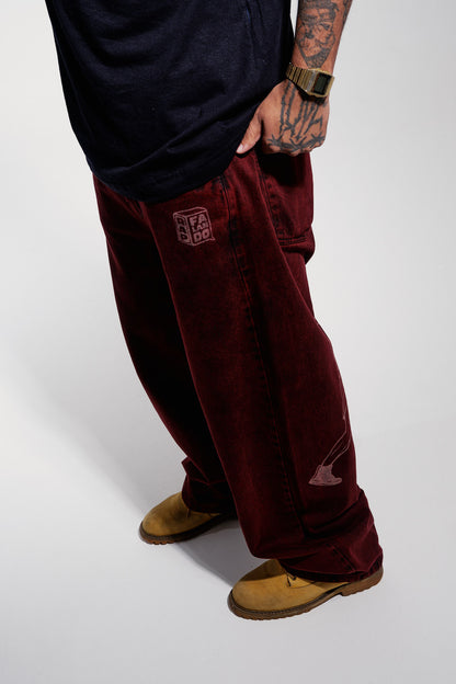 Baggy Jeans Porradaria - Vinho