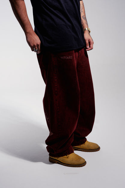 Baggy Jeans Porradaria - Vinho