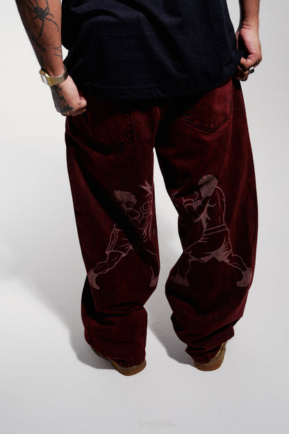 Baggy Jeans Porradaria - Vinho