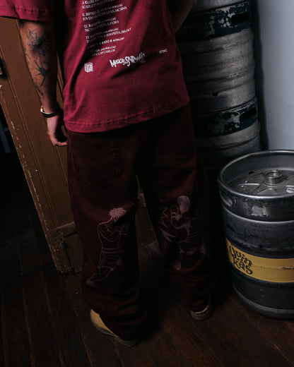 Baggy Jeans Porradaria - Vinho