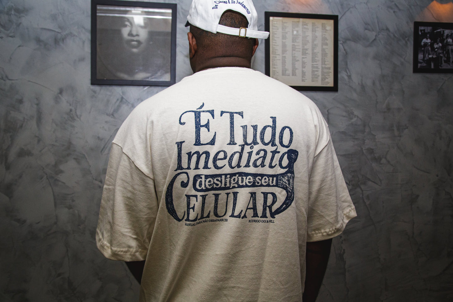 Dad Hat Algoritmado Off com Aba Azul