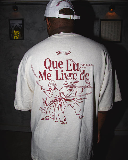 Camiseta Adagas e Facas - Cânhamo Off White