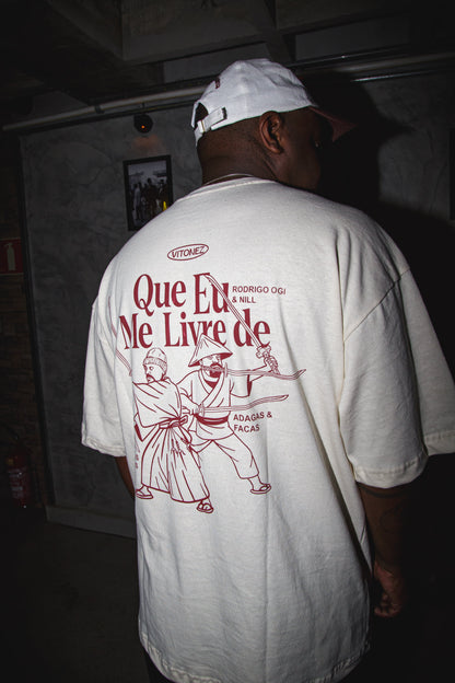 Camiseta Adagas e Facas - Cânhamo Off White